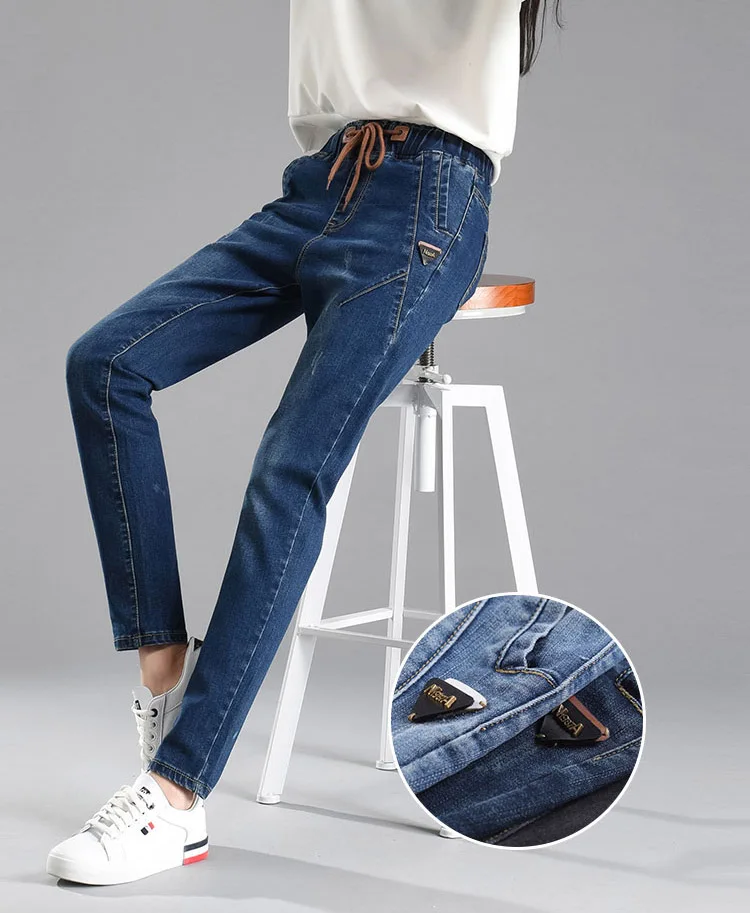 WICCON новые весенние модные повседневные джинсы Feminino Moda винтажные джинсы Estilo с эластичной талией минималистичные уличные женские джинсы