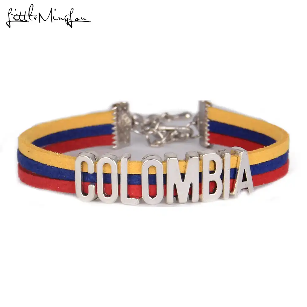 PULSERA COLOMBIA TELA BANDERA COLOMBIANA PAIS