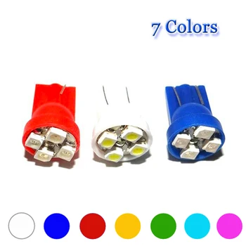 1000X T10 4 SMD 1210 3528 LED 4SMD 4LED 194 168 w5w Wedge License Plate Indicator clearance lamp 12V white red green blue yellow 1000X T10 4 SMD 1210 3528 LED 4SMD 4LED 194 168 w5w Wedge License Plate Indicator clearance lamp 12V white red green blue yellow