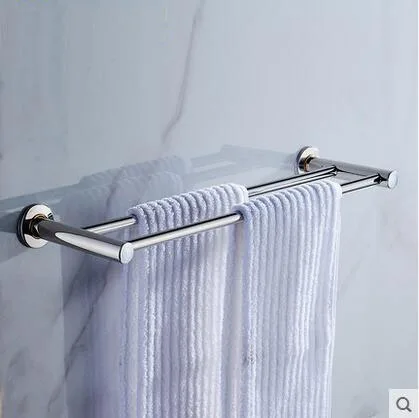 

60cm Stainless Steel bathroom double towel bars, Fashion wall mounted towel rods hanging towel racks
