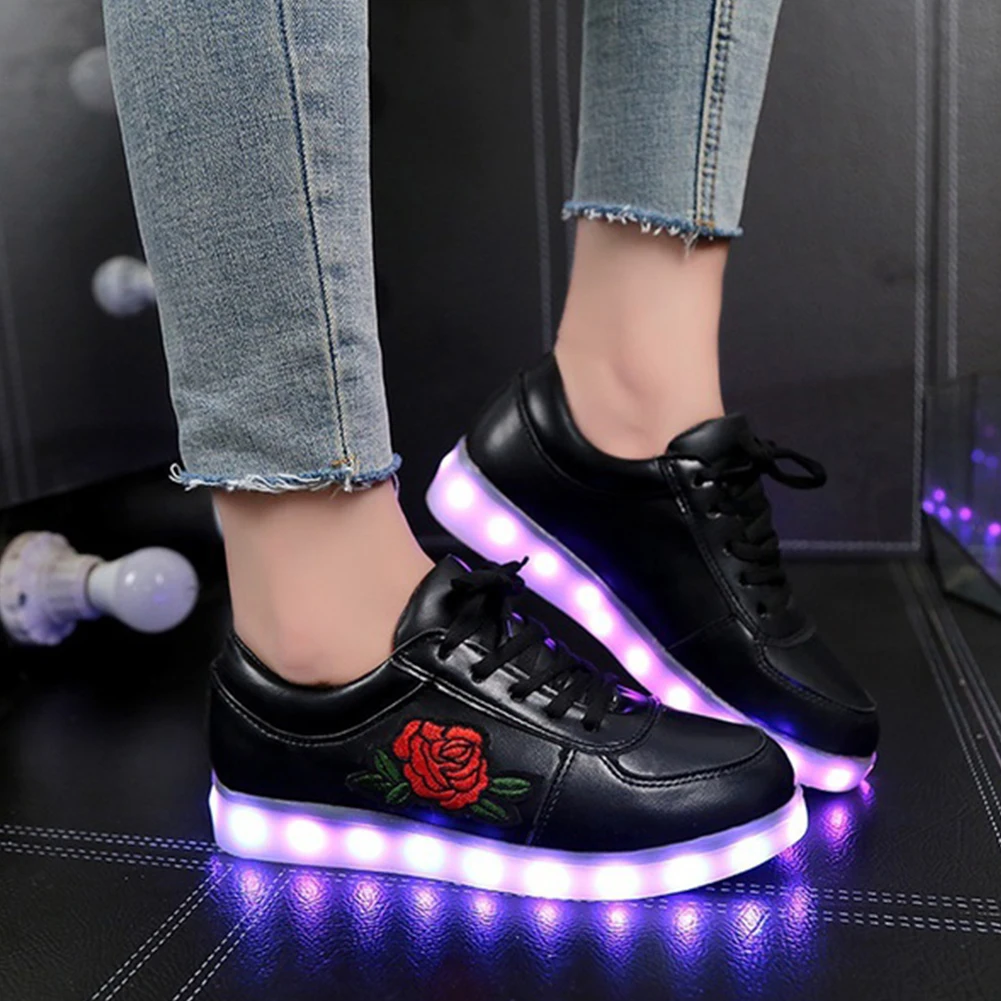 

Size 35-43 Luminous Sneakers for Women Shoes with Light Led Shoes with Flower Glowing Sneakers