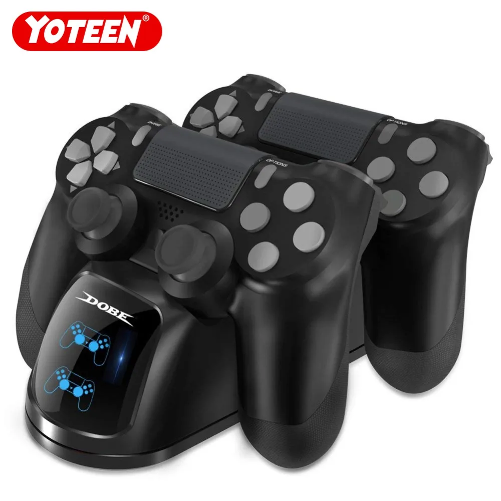 

YOTEEN for PS4 Controller Charger Dualshock 4 Dual Charging Dock Station with Display Screen