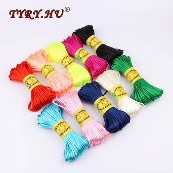 

20M/Bundle Soft Nylon Cord Solid Rope For Jewelry Making Bracelet Necklace Baby Pacifier Chain Accessories Multicolor
