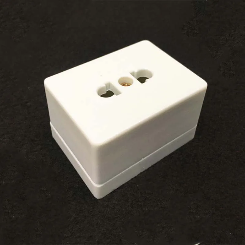 

5PCS 250V 10A Surface Mounted Dual-Use 2 Round Hole And Two Flat Hole Electrical Socket Wall Power Socket