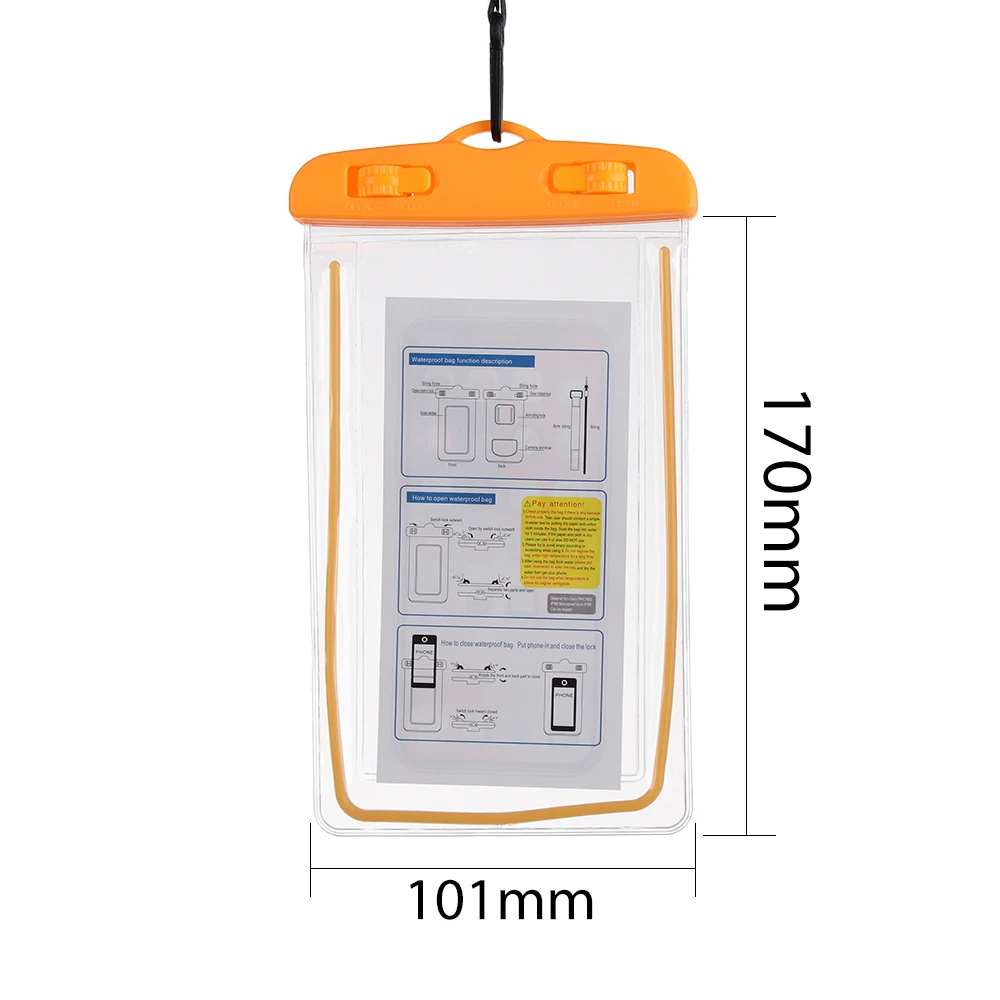 Чехол с полной защитой от воды для фотосъемки, чехол с водонепроницаемой сумкой, универсальный чехол для мобильного телефона 6 дюймов, Чехол для плавания
