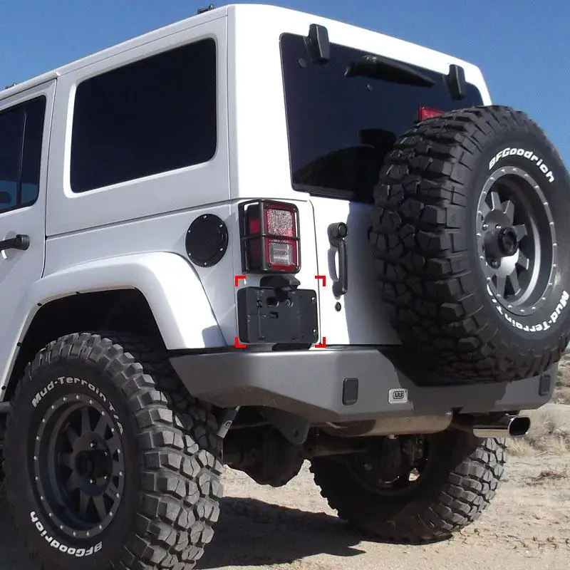 Автомобильный держатель заднего номерного знака Partol с рамкой для Jeep Wrangler JK Unlimited