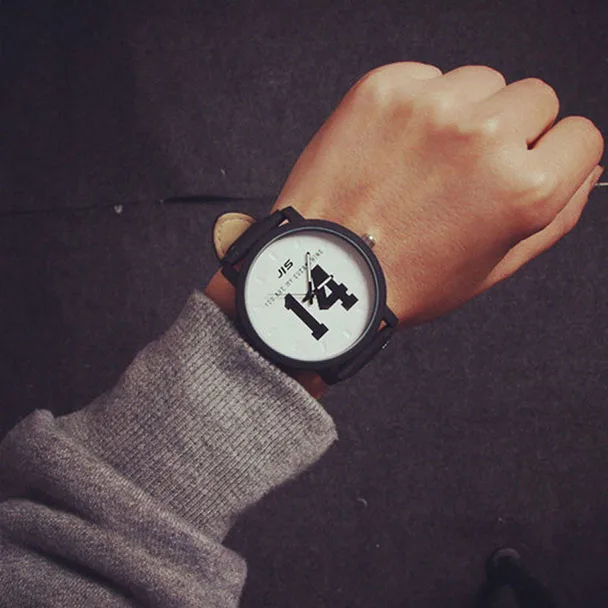 Модные часы для влюбленных повседневные мужские часы для женщин кожаный ремешок кварцевые наручные часы унисекс часы Relogio Feminino горячий подарок - Цвет: White