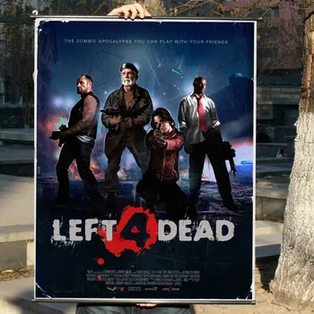 

"Left 4 Dead"HD Game Scrolls Movie Poster Wall Sticker Banners Hanging Waterproof Cloth Art Bedroom Living Room Decoration