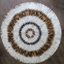 Модный художественный ковер Натуральная Воловья кожа Противоскользящий коврик