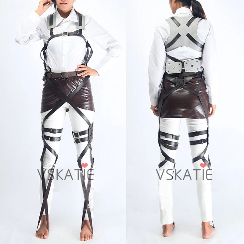 Классический костюм для косплея Атака Титанов Shingeki No Kyojin Recon Corps Harness Hookshot с поясом