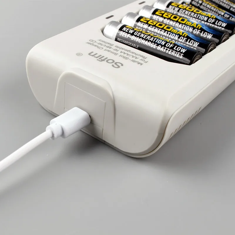 Sofirn 8 Slots AAA AA Battery Chargers LED Light Smart battery Charger NI-MH aa aaa Chargers US EU USB Plug Quick Charger Sofirn 8 Slots AAA AA Battery Chargers LED Light Smart battery Charger NI-MH aa aaa Chargers US EU USB Plug Quick Charger