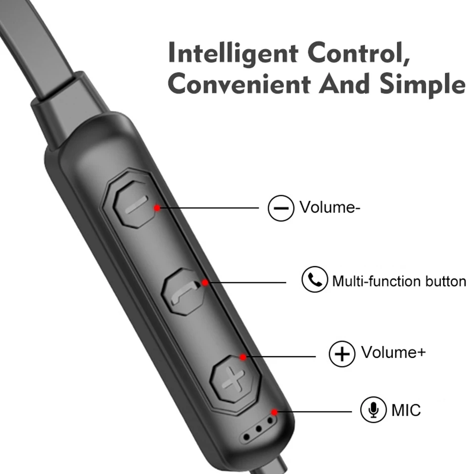 Sports Earphone Bluetooth 5.0 Magnetic Wireless Earbuds Headphones In-Ear Earphones with Mic Deep Bass Headset Gaming for Phone  (9)