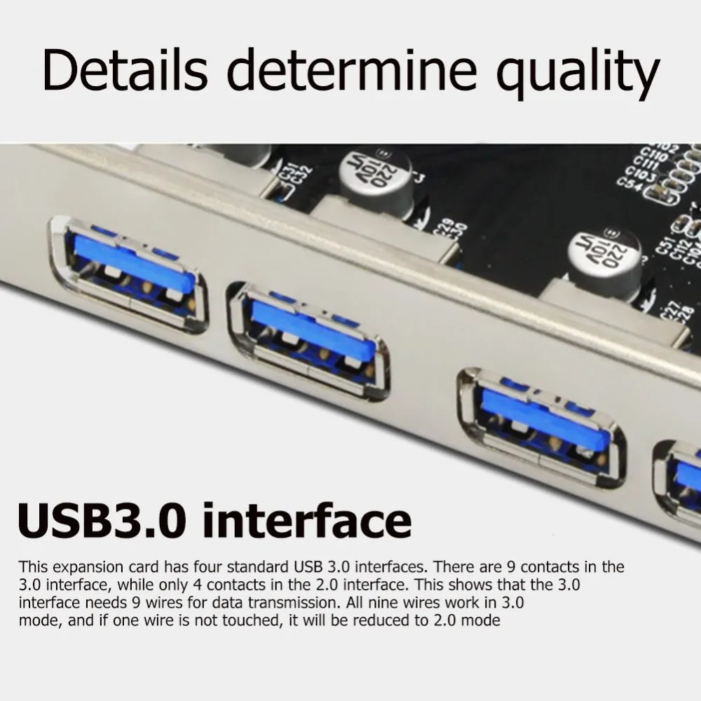 2019 U3046 PCI-E a USB3.0 tarjeta de adaptador de escritorio de expansión de alta velocidad trasera 4 puertos NEC Chip NEC720201 añadir a la tarjeta 2019 U3046 PCI-E a USB3.0 tarjeta de adaptador de escritorio de expansión de alta velocidad trasera 4 puertos NEC Chip NEC720201 añadir a la tarjeta