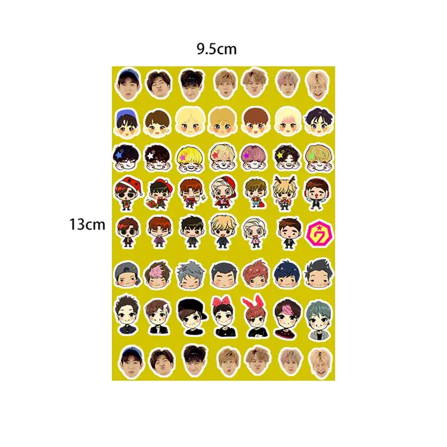 

Kpop GOT7 Bambam Mark Cute Expression PVC Photo Sticker for Luggage Mobile Phone Guitar Laptop DIY Sticker