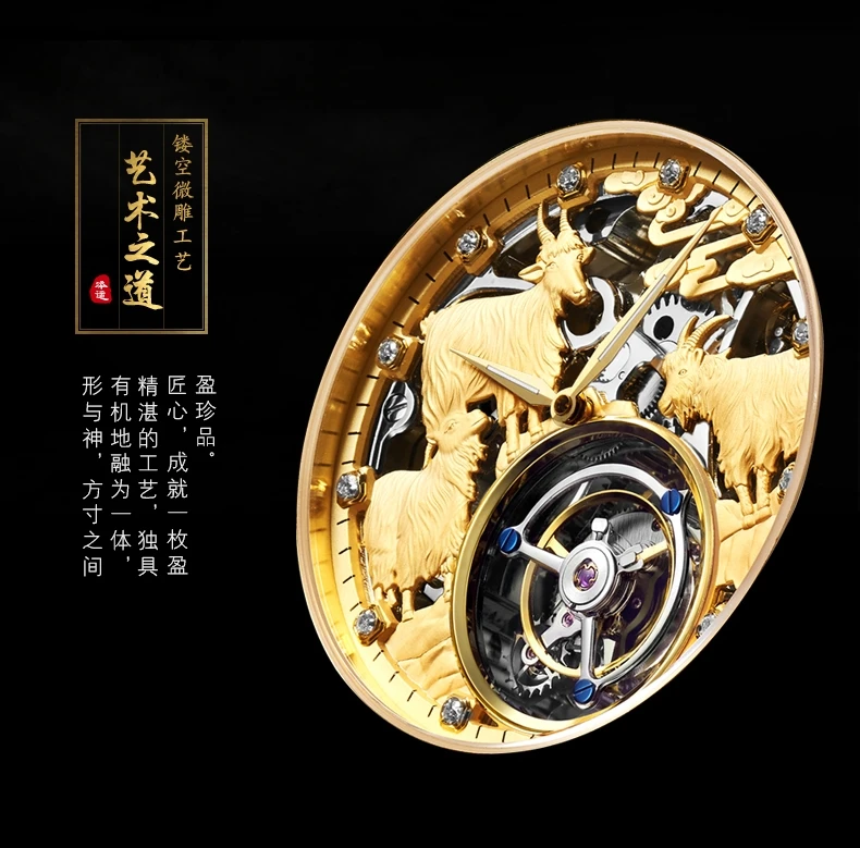 GUANQIN швейцарские настоящие турбийон Зодиак Овцы часы мужские Скелет механические часы полые водонепроницаемые трендовые Светящиеся серебряные