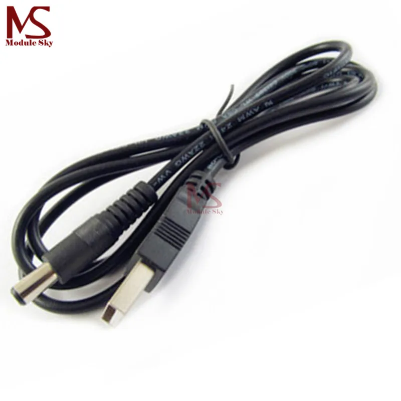 

USB 2.0 to DC 5.5mm X2.1mm 5.5X2.1 1.5M USB to power line Cable MCU Power supply connector
