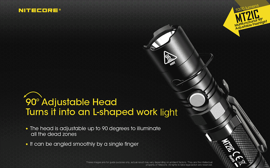 Nitecore mt21c ультра яркий маленький прямой многофункциональный вращающийся на 90 градусов яркий Магнитный всасывающий фонарик