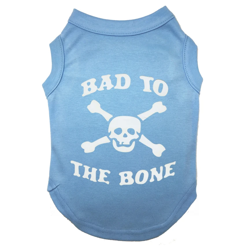 Футболка с принтом BAD TO THE BONE одежда для щенков футболка из полиэстера топ на