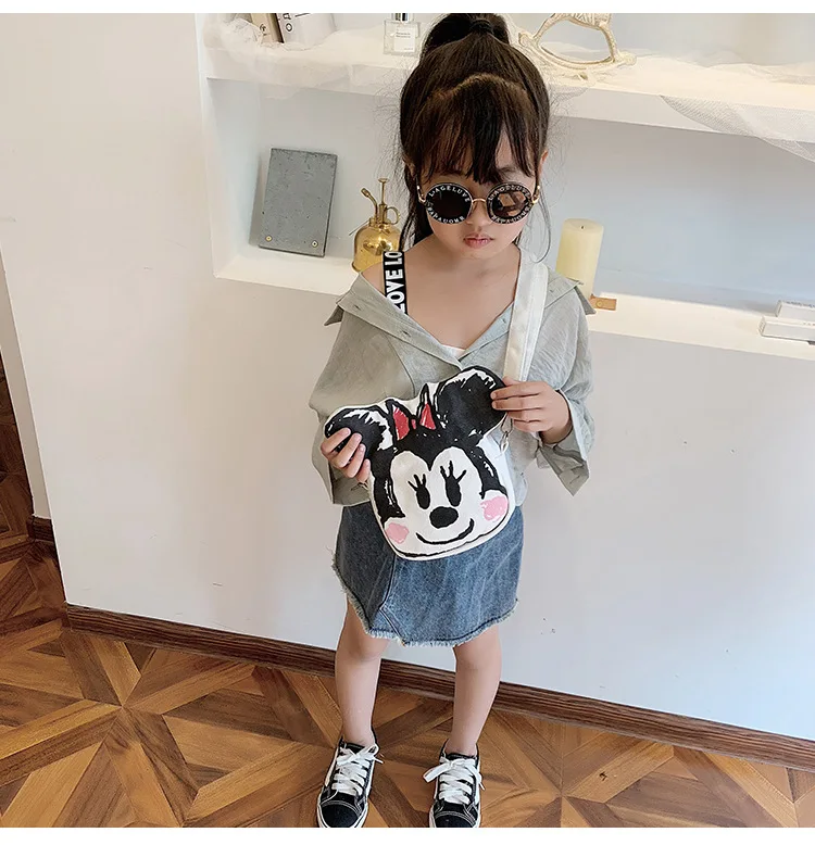 Disney Mickey mouse children cartoon canvas bag girl boy messenger shoulder bag new minnie bag lady Donald Duck handbag