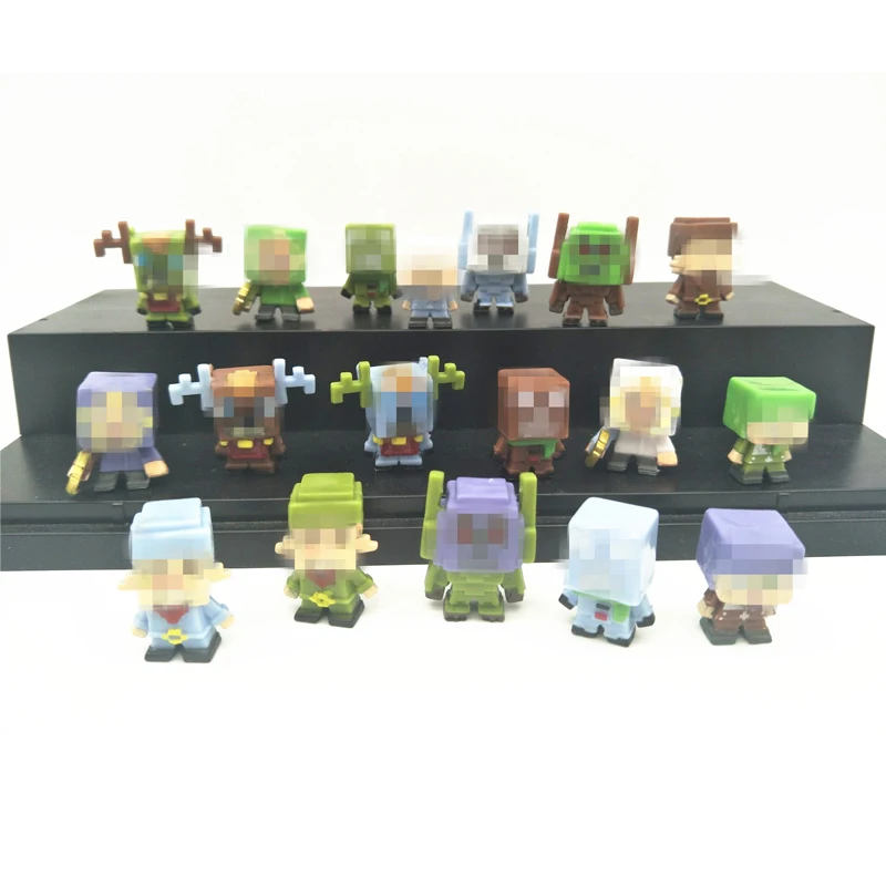36 шт./лот Minecraft более мини-символы вешалка фигурку игрушки Симпатичные 3D Minecraft модели игры блоки Коллекция игрушки подарок # E