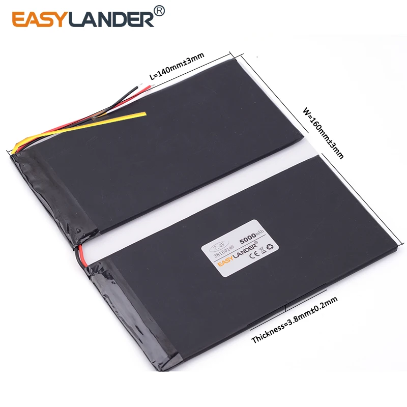 3 wire The tablet battery Original 7.4V 5000mAH Battery for U9GT5 Vido