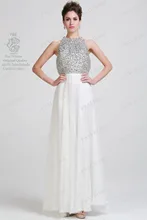 Sexy 2016 Halter Kristall Brautkleider Open Back Pailletten Bodenlangen Backless Chiffon Abendkleid Formal vestidos de fiesta