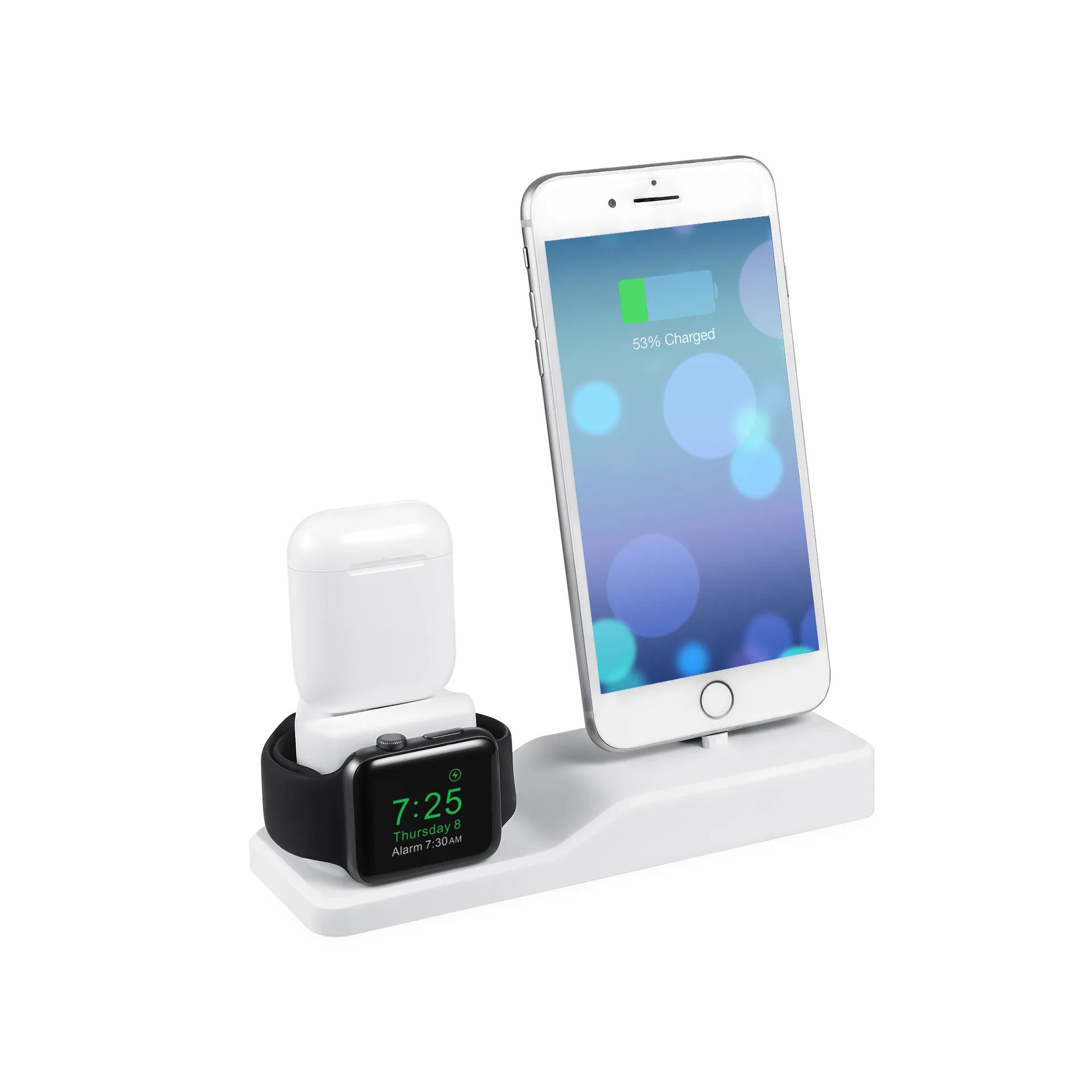 

3 in 1 Silicone Charging Stand Desk Dock Station Holder For iPhone & Airpods & Watch