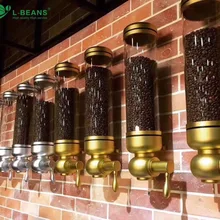 Алюминиевый сплав и акрил 1800 г дозатор кофейных зерен/контейнер для кофейных зерен/подвесная герметичная банка