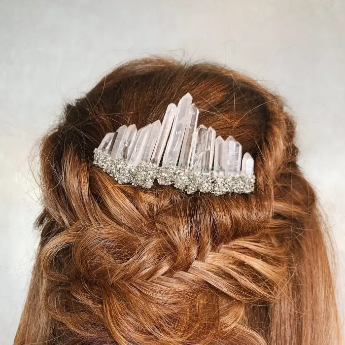 

Clear and Silver Pyrite Quartz Comb 2019 Spring Summer New Trends Forecast