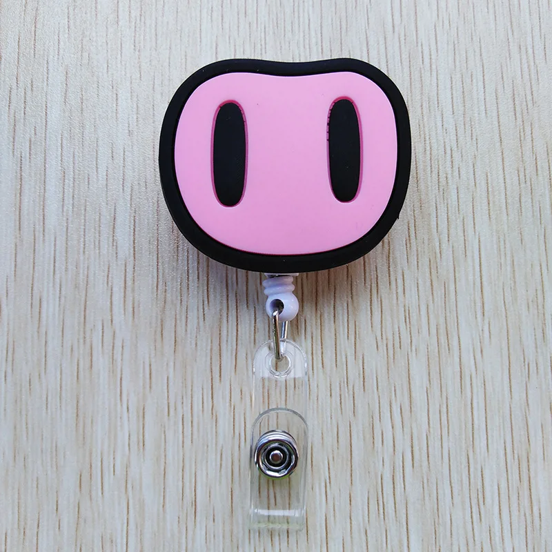 1pcs Silica gel lovely Cat For Telescopic Badge Reel Bus card student nurse ID Name Card 2018 new Badge Holder Office Supplies