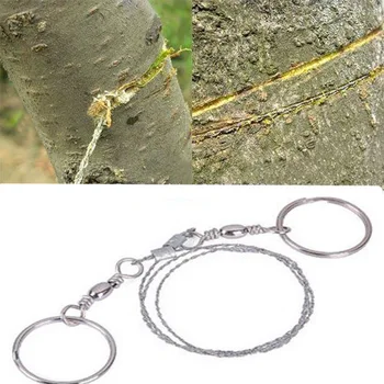 

100pcs/lot Hand Chain Saw Survival Fretsaw ChainSaw Emergency Outdoor Steel Wire Saw Camping Hunting Kits Pocket Gear
