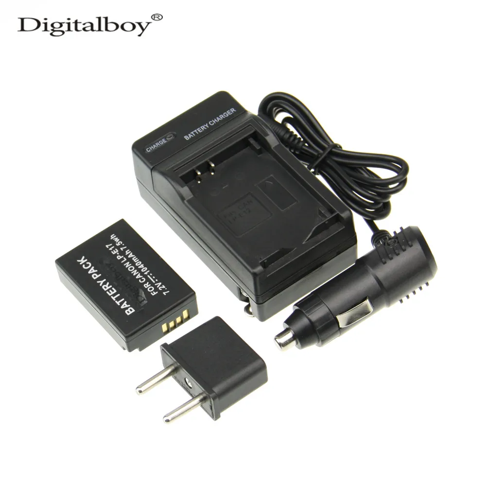 4PCS/Set LP E17 LPE17 LP E17 Rechargeable Battery+Charger+Car Charger