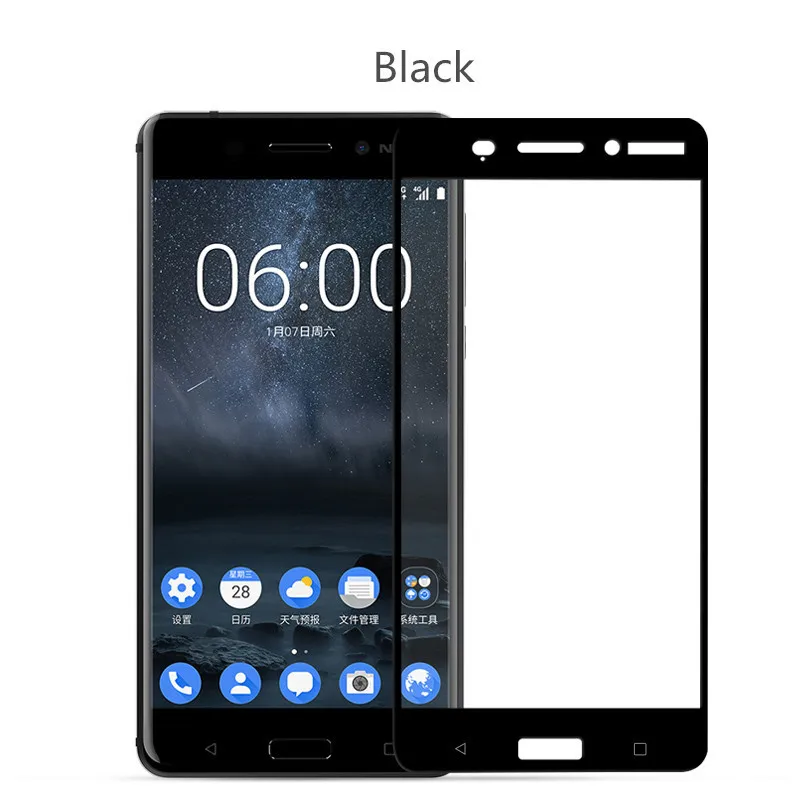 2.5D Премиум полное покрытие закаленное стекло для Nokia 6 Nokia6 протектор экрана чехол
