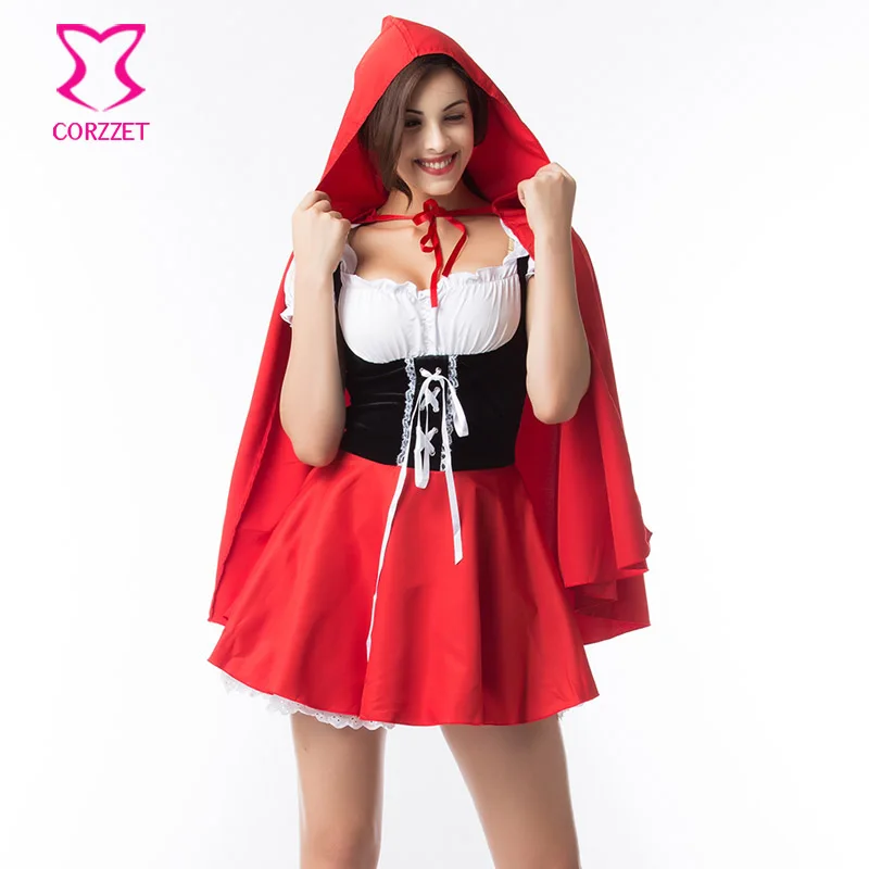 Halloween Carnival Party Fancy Dress Adult Sexy Little Red Riding Hood