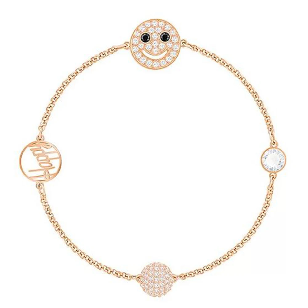 

2018 New Fun Funny Smiley Invisible Magnetic Buckle Bracelet Female Jewelry Personality Smiley Face To Play Wrist Free Change