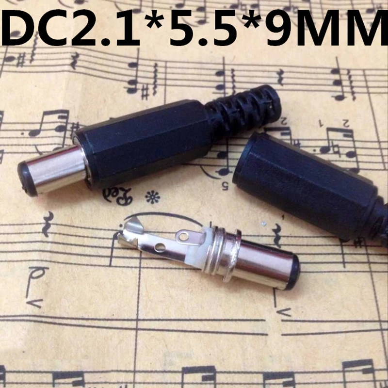 10pcs Male / Female DC Power Jack Plugs Socket Adapter Connector DC Plugs for Socket Repairs Tool 2.1mm x 5.5mm