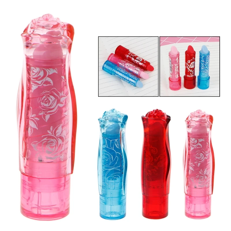 Новый ластик для розовой губная помада в форме ластика креативный подарок для детей милые школьные принадлежности