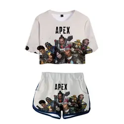 LuckyFriday 3D Apex легенды печати Лето комплекты из двух предметов для женщин модная одежда 2019 Лидер продаж повседневное Harajuku больших размеров XXL