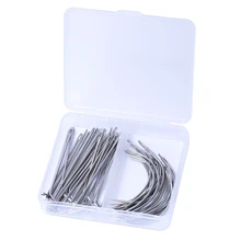 C j i mix tipo curvo agulhas de tecelagem do cabelo linha de costura agulhas para extensão do cabelo ferramenta de costura agulha curva de tecelagem ferramenta de agulha