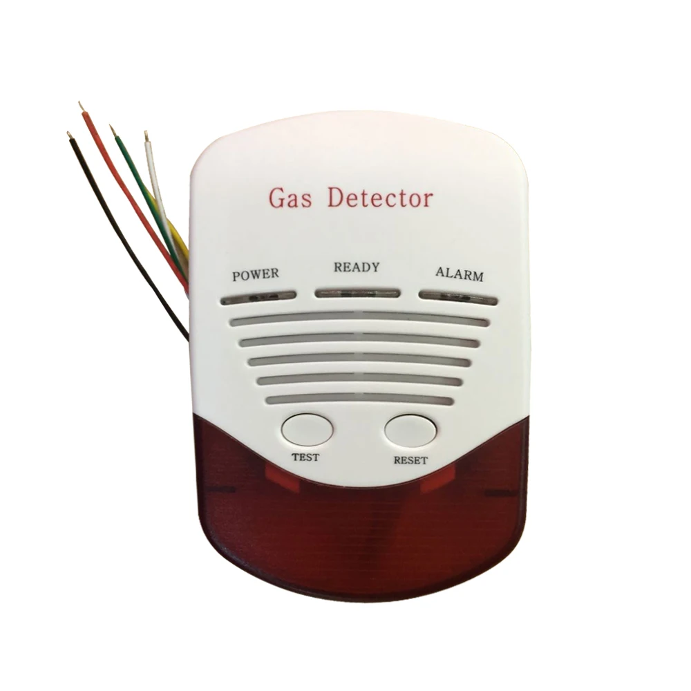 

(1 PCS) 12VDC Home security Protection Wired Coal gas Natural Gas Leak detector LPG Alarm switch NC/NO relay output options
