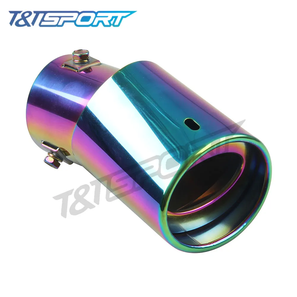 2.5" for Car Exhaust Muffler material Stainless Steel Tail Pipe Color Neo Chromein Mufflers