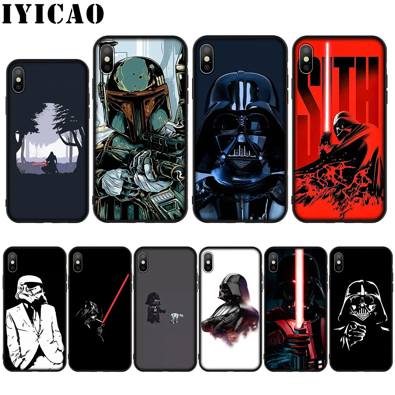 IYICAO Darth vader Star wars Silicone Soft Case for iPhone XR X XS Max 8 7 6 6S Plus 5 5S SE Cover |