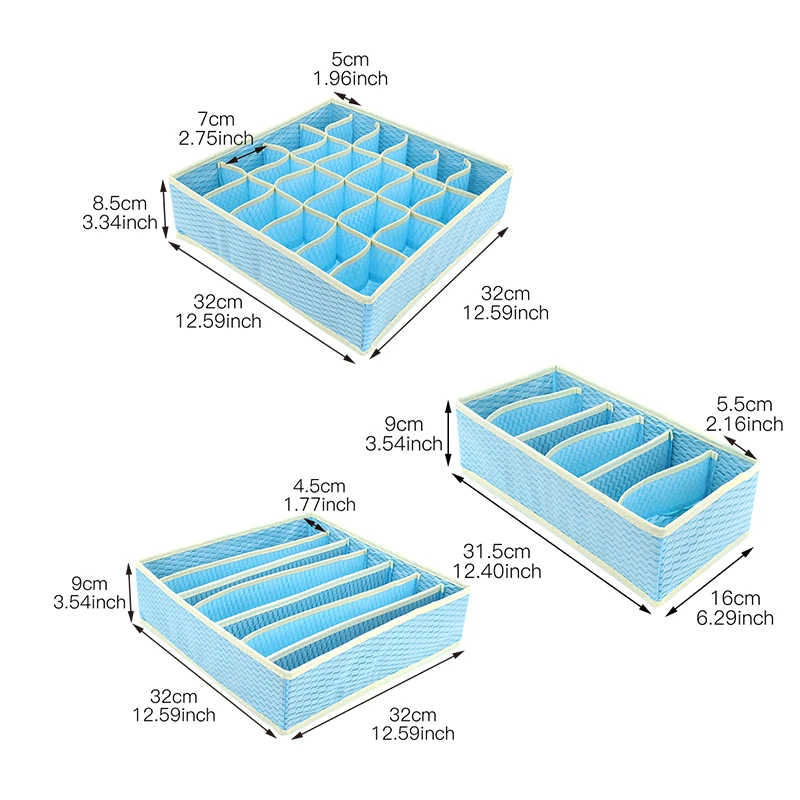 Домашний Органайзер из нетканого материала, складные коробки для хранения галстуков, носков, бюстгальтеров, нижнего белья, разделитель ящика с крышкой, ящик для шкафа
