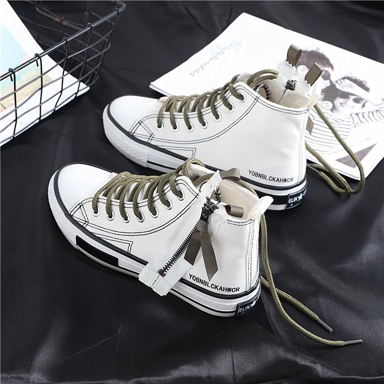 Chaussures Toile Noir Mode Chaussures Tendance Casual Vent blanc Haute Confortable Nouvelle De 2018 Respirant Femmes Automne Rétro Simple La H48q80