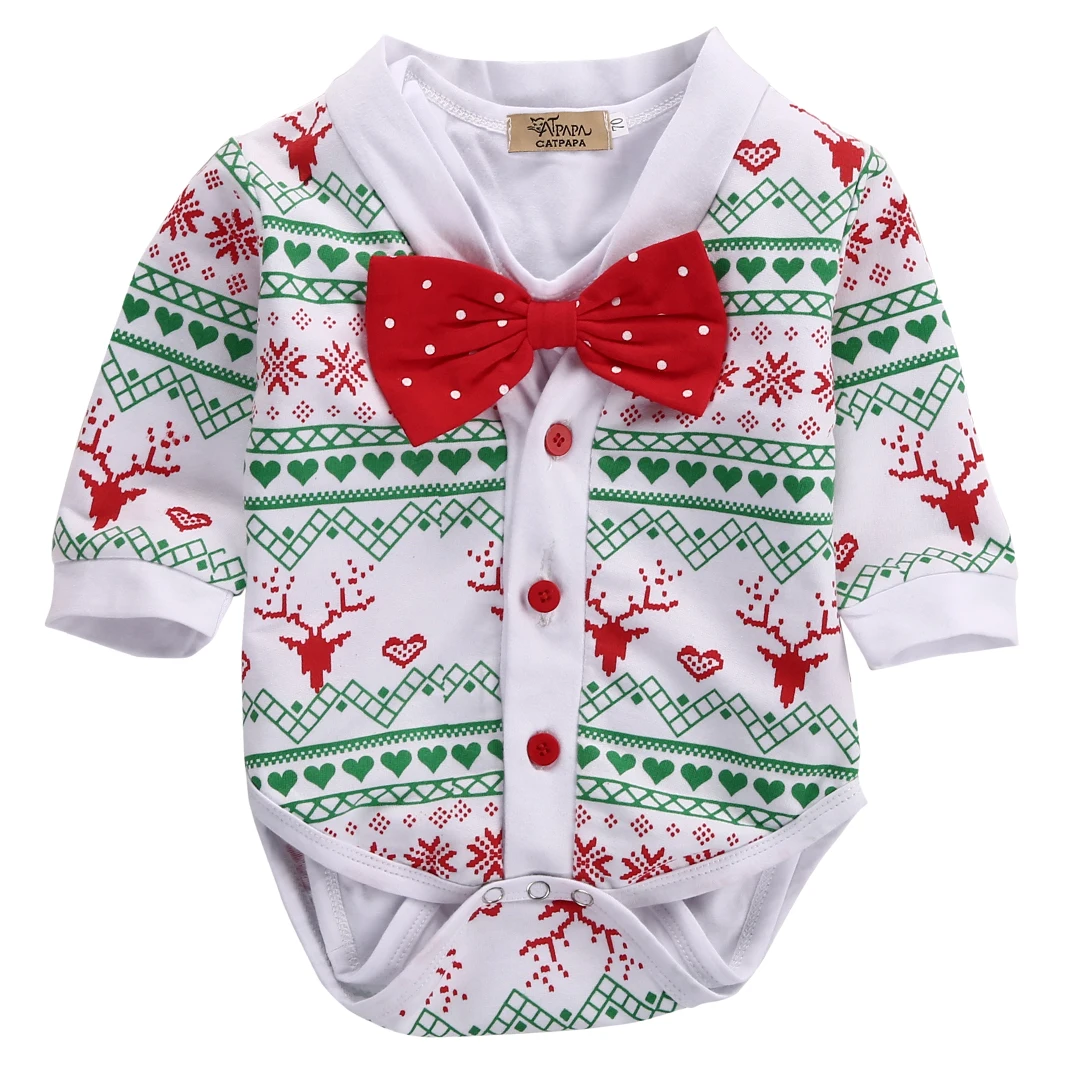 

Casual Newborn Baby Girl Boy XMAS Snowflake Coat+Romper Outfits Party Clothes UK
