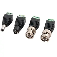 BNC DC Мужской гнездовой разъем Коаксиальный CAT5 видео вилка симметризирующего устройства адаптер для 3528 5050 одноцветная Светодиодная лента CCTV камера