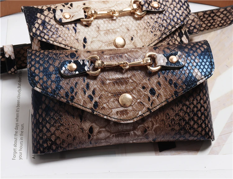 Поясная сумка для женщин Модный Змеиный узор съемный пояс поясная сумка