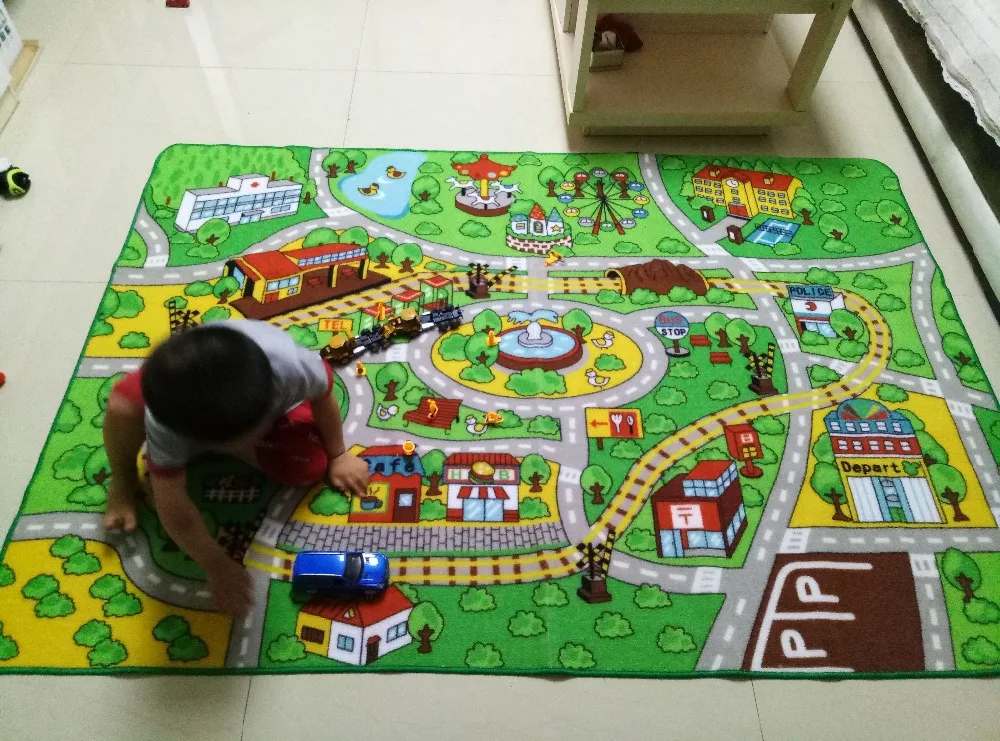  Boys Carpets for Home Living Room City Center Street Theme Carpet Tapeta Rug Alfombra Kids Room Chi - 32814375980