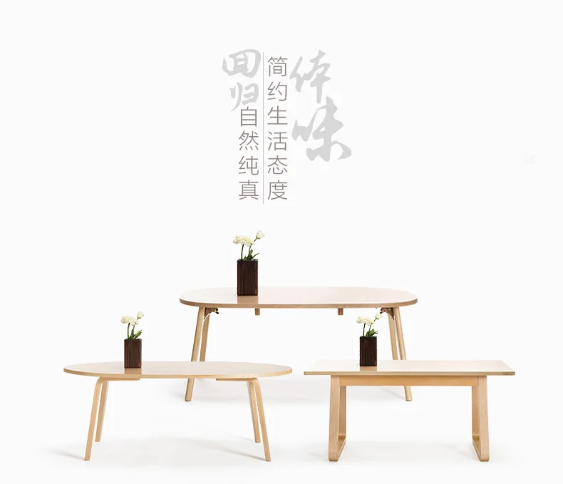 Coffee table simple modern creative small coffee table round folding tea table small size living room wood tea table Coffee table simple modern creative small coffee table round folding tea table small size living room wood tea table