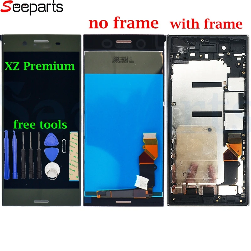 For Sony Xperia XZP XZ Premium G8142 G8141 LCD Display With Touch Screen Digitizer Assembly 3840 x 2160 Replacement +Free Tools